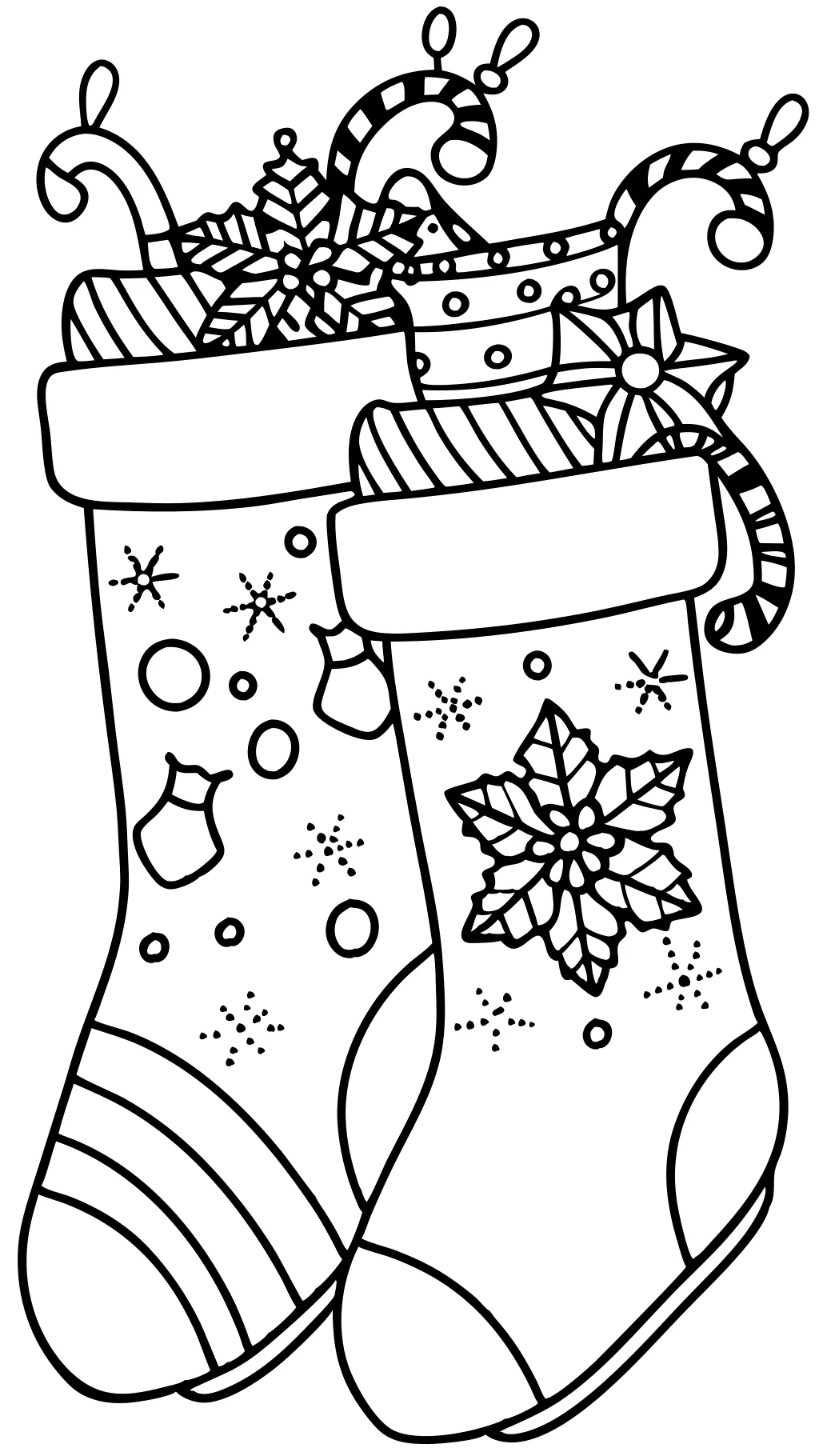 coloring pages christmas stockings